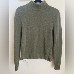 J. Crew Supersoft Cashmere Blend Green Mockneck Sweater - Small